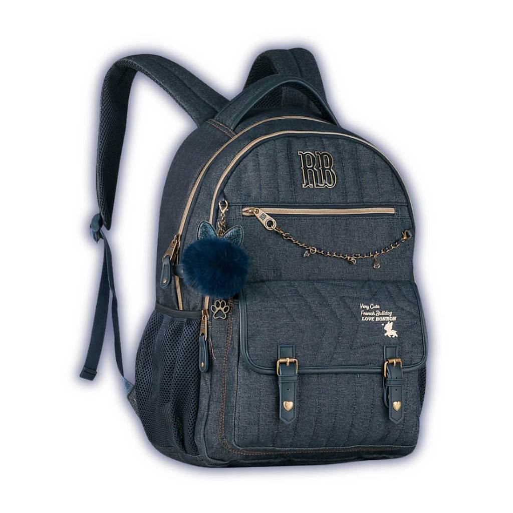 Mochila Costas Rebecca Bonbon Jeans Infantil Viagem Meninas