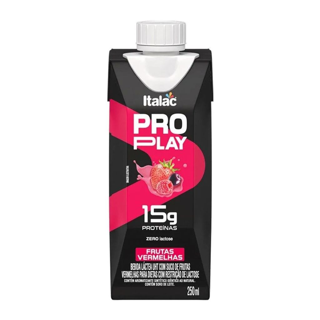 Bebida Lactea Zero Lactose Shake Pro Play Caixa De 250ml Italac