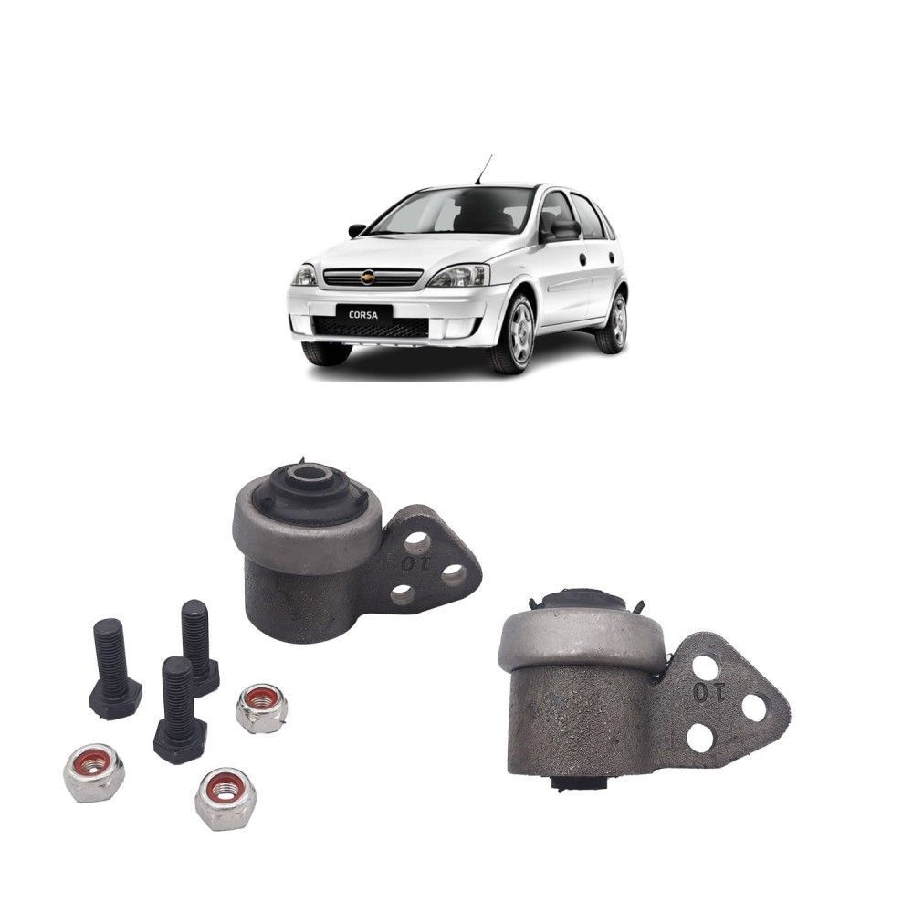 Par Bucha Suporte Bandeja GM Meriva Montana Corsa 1.4 8v Econo 2007 a 2012 Dianteira P  Dianteira - Mobensani