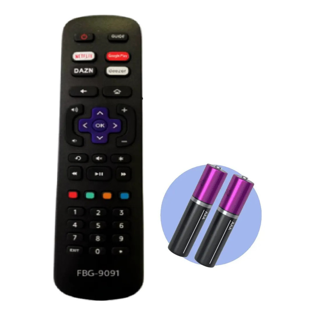 Controle Remoto Smart Compatível C/ Aoc Roku - Fbg-9091