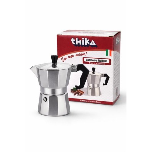 Cafeteira Italiana Inox 3 Xícaras Bialetti Cafeteira Moka Prática Resistente