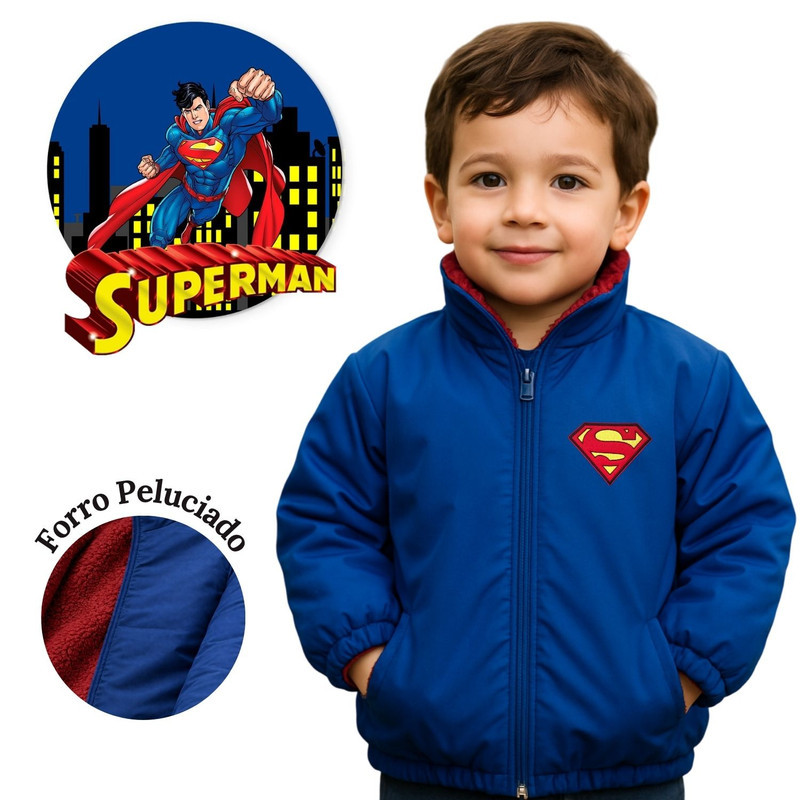 Jaqueta Casaco de Inverno Personagens Corta Vento com Bolsos