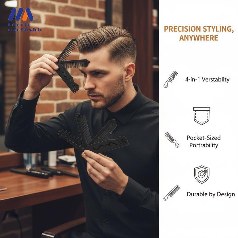 Lovelycactushb Multifuncional Dobrável Barberb Clippers Dentes Largo Cabeça de Óleo Hairb Salão e Cuidados Pessoais