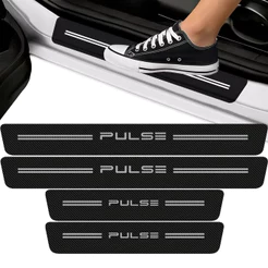 Kit Soleira Porta Para Fiat Pulse Adesivo Fibra De Carbono
