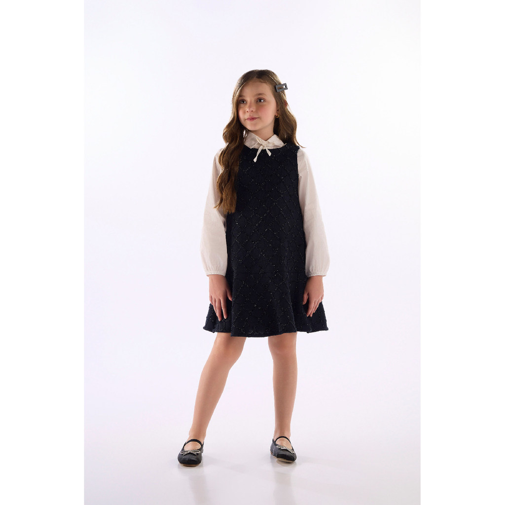 Vestido Malha Texturizada Godê Quimby