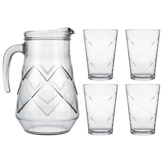 Conjunto de Jarra e Copos Maracatu em Vidro, 5 Peças Nadir em Oferta na Shopee