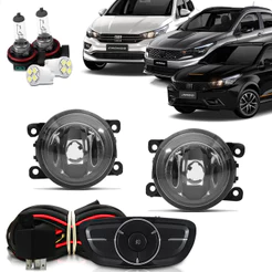 Kit Farol De Milha Fiat Argo Cronos 2017 A 2024 Botão Modelo Original