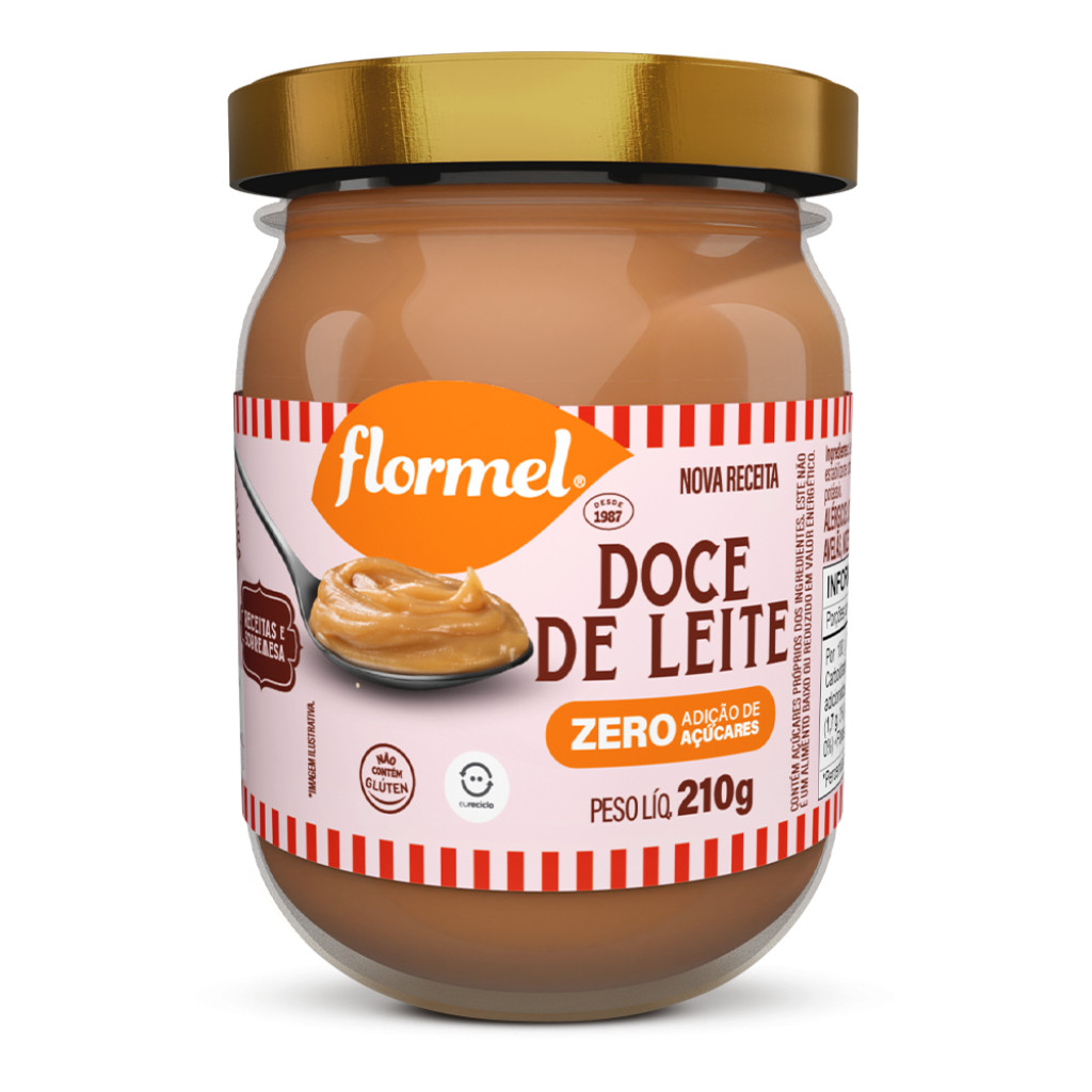DOCE DE LEITE CREMOSO, ZERO AÇÚCAR - POTE COM 210G