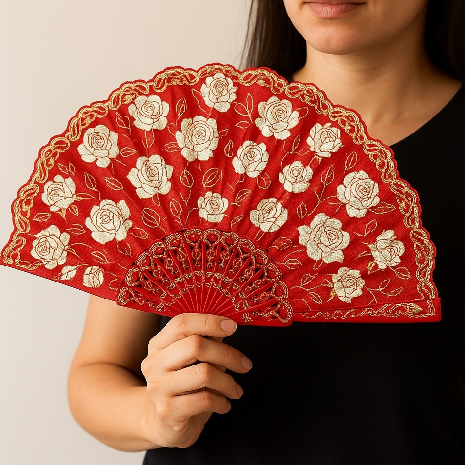 Leque Cigano Espanhol Dança Unica Face Escolha Cores