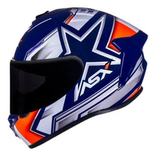 Capacete Asx Draken Pilot - Azul/branco/vermelho Tam.: 56 em Oferta na Shopee