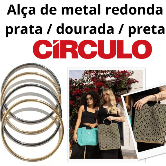 PAR ALÇA METAL REDONDA CÍRCULO