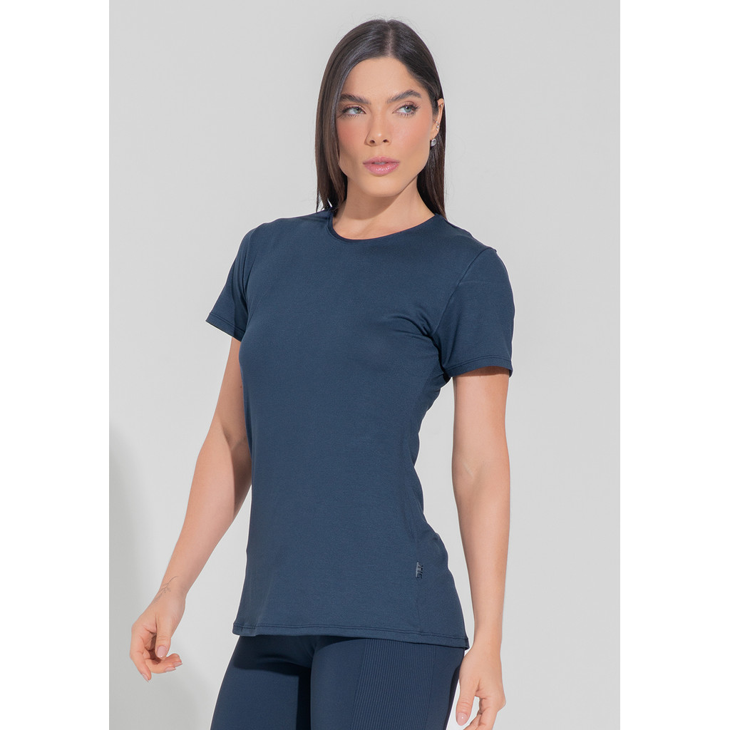 Blusa Fitness Feminina Alongada Motion Lines DLK · foto 2