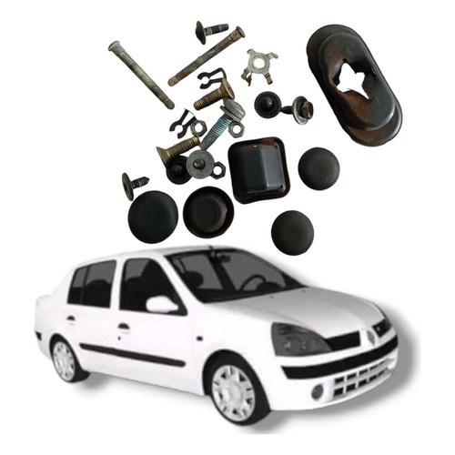 Jogo Parafuso Porta Dianteira Direita Renault Clio Megane 04