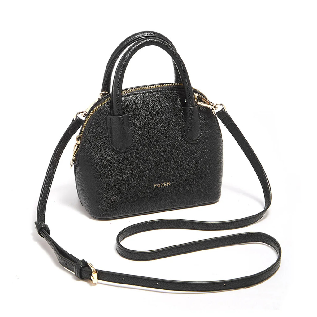 FOXER Marca Bolsa Feminina De Couro Do Plutônio Casual De Ombro Grande Capacidade Diário Crossbody Viagem