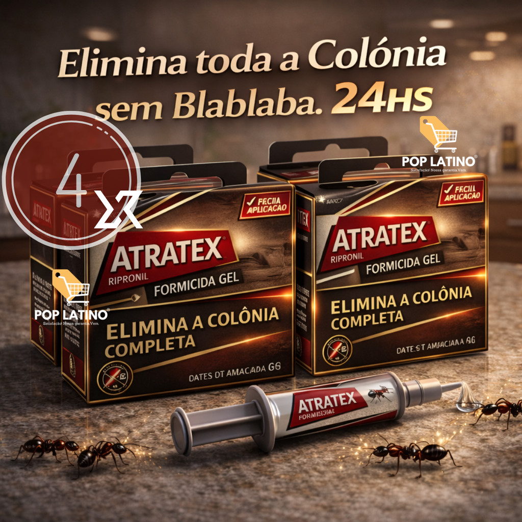 Formicida Isca Gel Atratex Haxea Repelente Seringa Mata Formigas Caseira Doceira Pisos Frestas | Mata todas 12hs