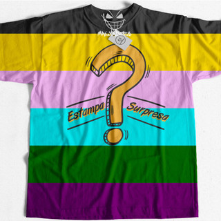 Camiseta Surpresa Estampa Aleatória masculina