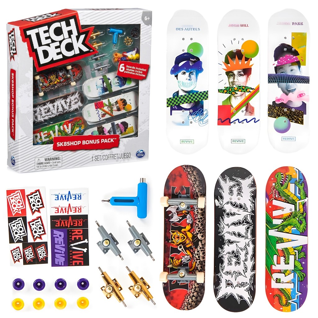 Sk8shop Tech Deck Fingerboard Profissinal Skate De Dedo Com Acessórios E Adesivos - Spin Master