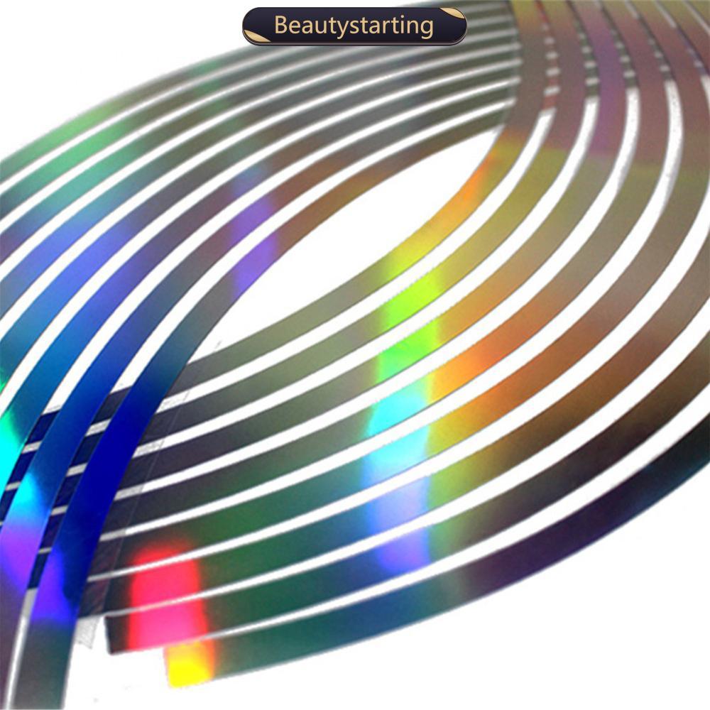 BEAUTYSTARTING 16 Unidades De PVC 10/12/14/18 Polegadas Fita De Aro De Roda Para Listras Reflexivas De Motocicleta N7X3