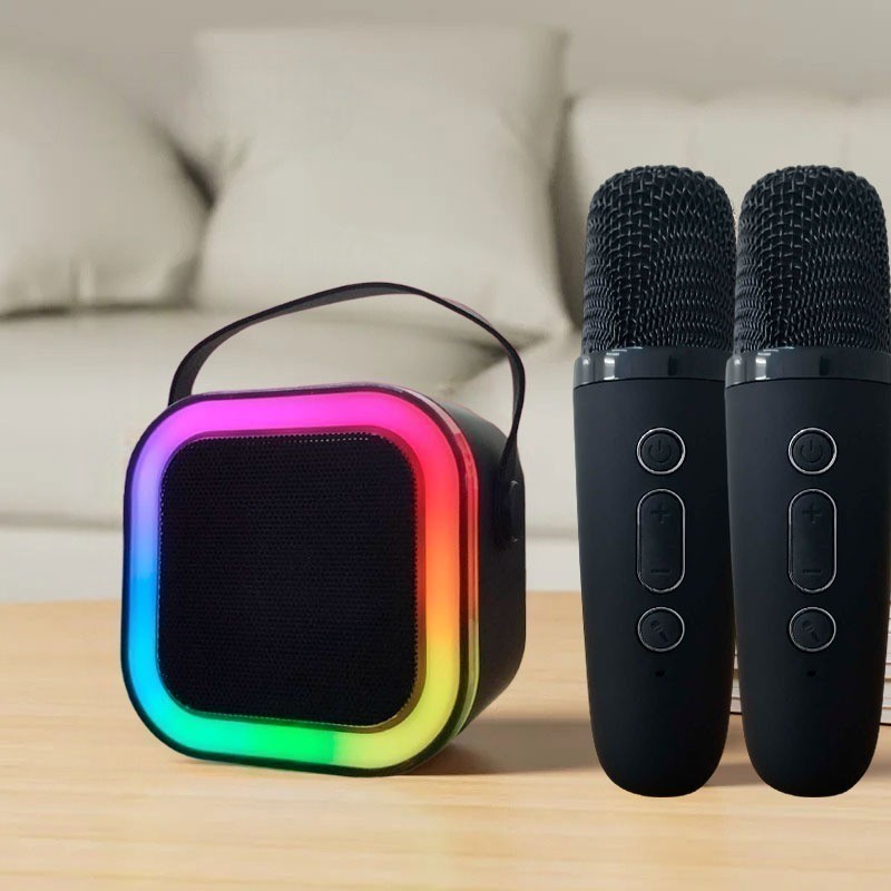 Caixa de Som Mini Karaoke K12 Bluetooth Rgb Retrô Portátil Microfone Sem Fio Melhor Custo Benefício Luxo — R$ 36,98 em Shopee, 50% OFF