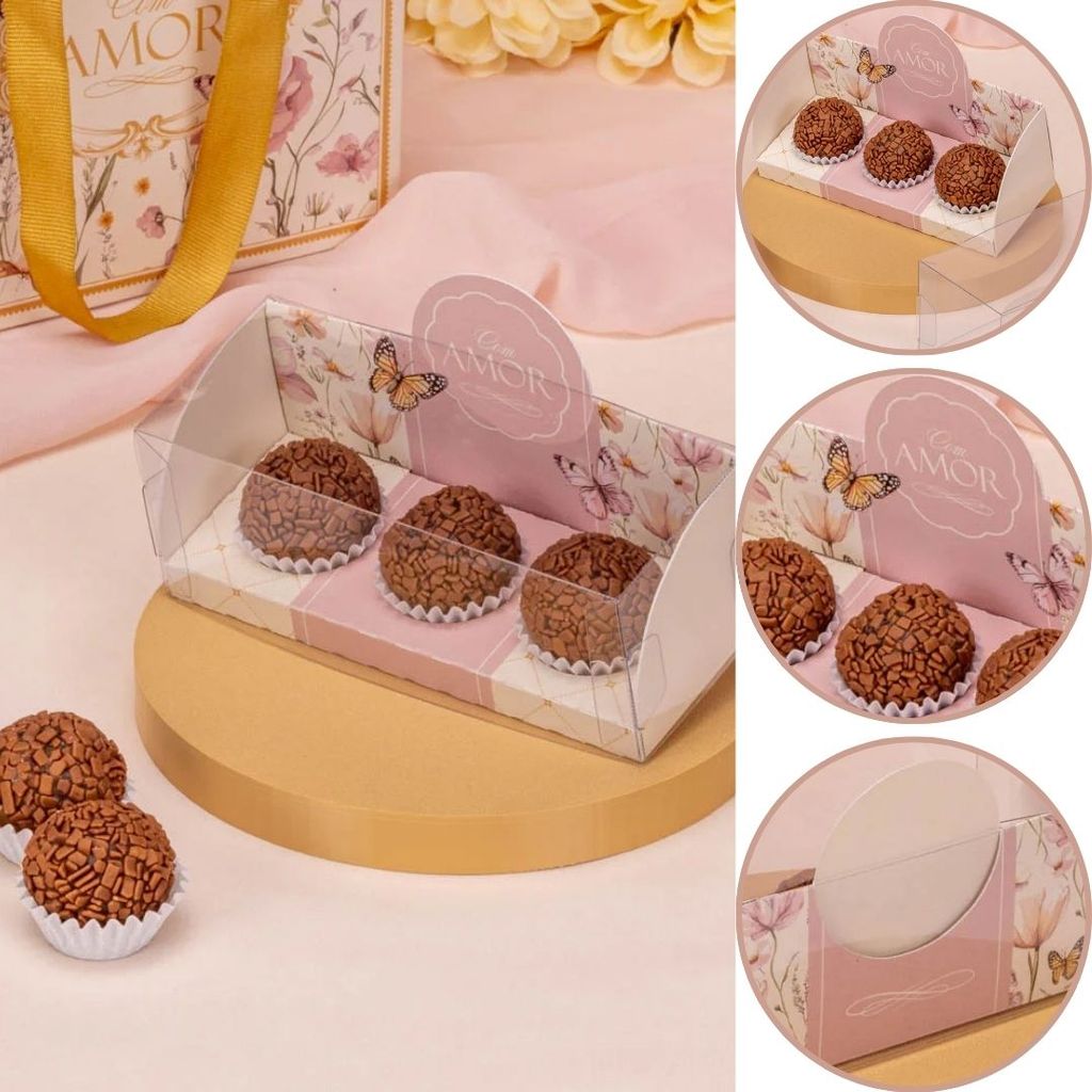 10 CAIXA PARA 3 DOCES 5X5,3X13CM DOLCE VITA 5869 ( MÃES JANGO 2026 )