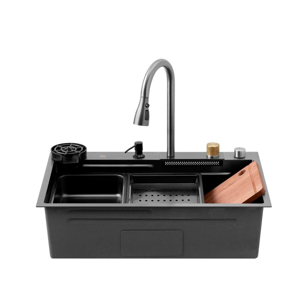 Cuba Gourmet para Cozinha com Acessórios Workstation Maranguá Pingoo - Preto