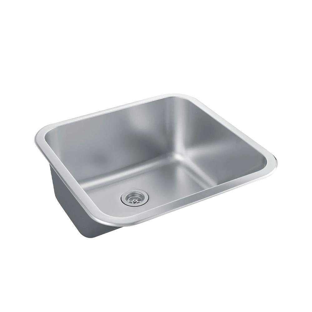 Tanque Aço Inox Monobloco 45cm Atikum Pingoo - Prata Escovado