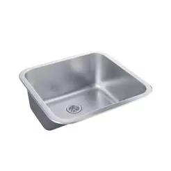 Tanque Aço Inox Monobloco 45cm Atikum Pingoo - Prata Escovado
