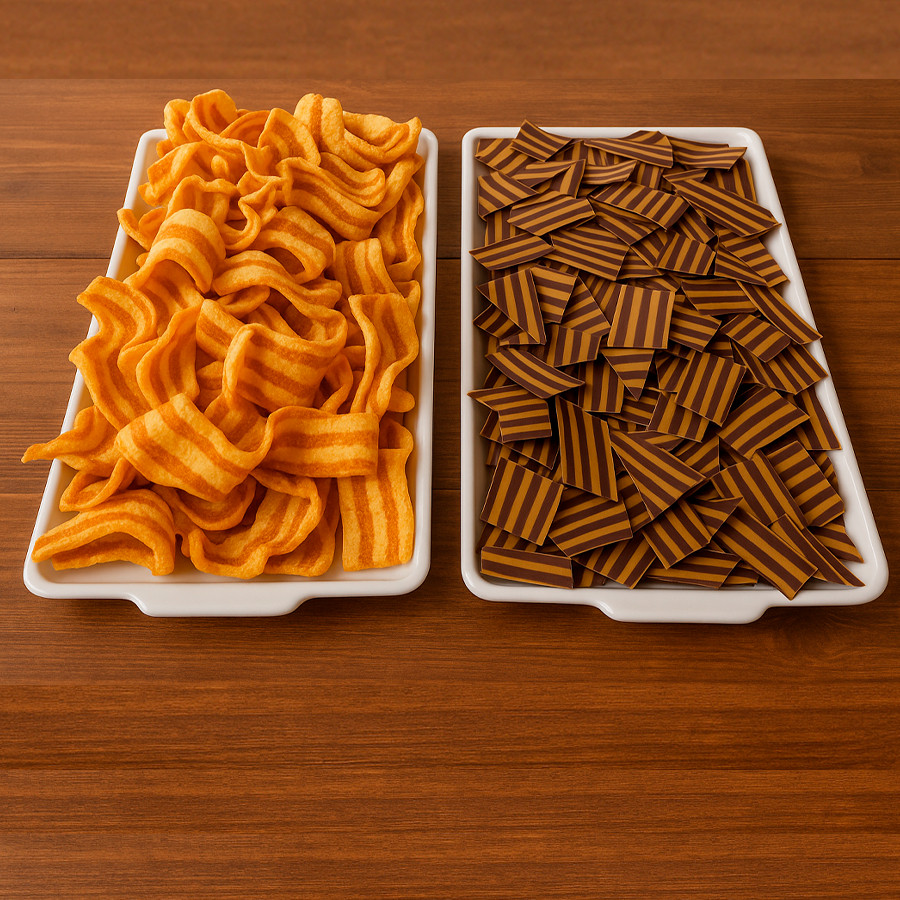 Pururuca Pellets de Trigo Para Fritar Aperitivo Saboroso Crocante Crua.