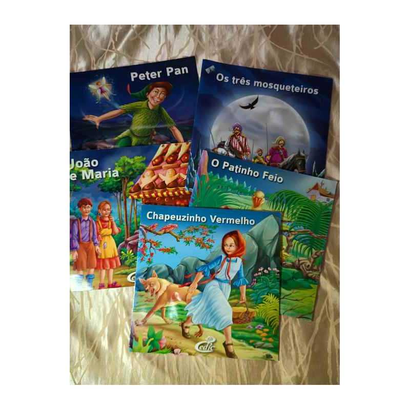 Kit 5 Livros Gigantes: Peter Pan, Chapeuzinho Vermelho, Patinho Fe... autor Meus Clássicos Favoritos (cedic)