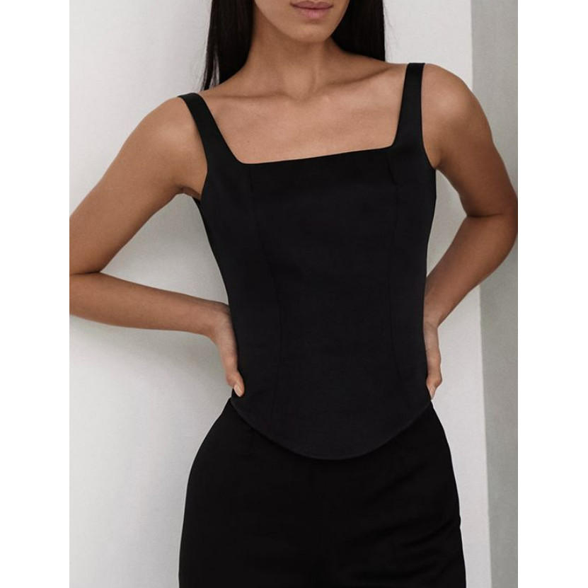Lovito Top Regata Feminina Lisa Corset TKNS31EX080