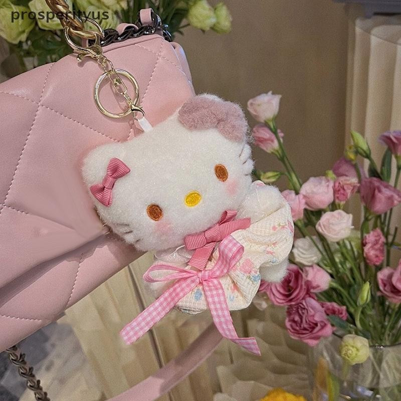 [prosperityus] Chaveiro Fofo Sanrio Hello Kitty Kawaii Desenho Animado Mochila Pingente Decoração Moda Boneca De Pelúcia