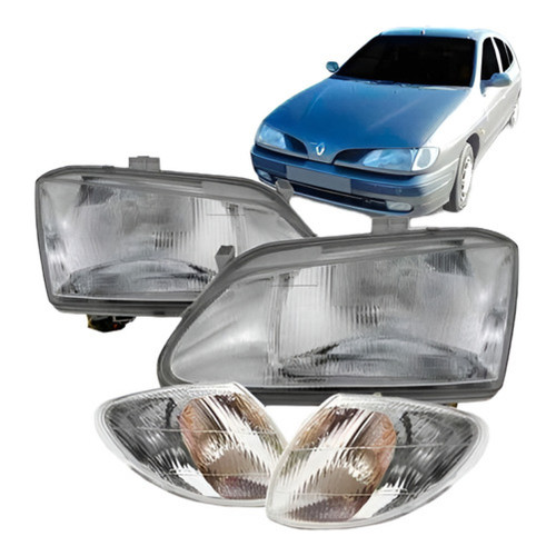 Kit Farol Scenic Megane 1996 A 1999 Com Par Piscas