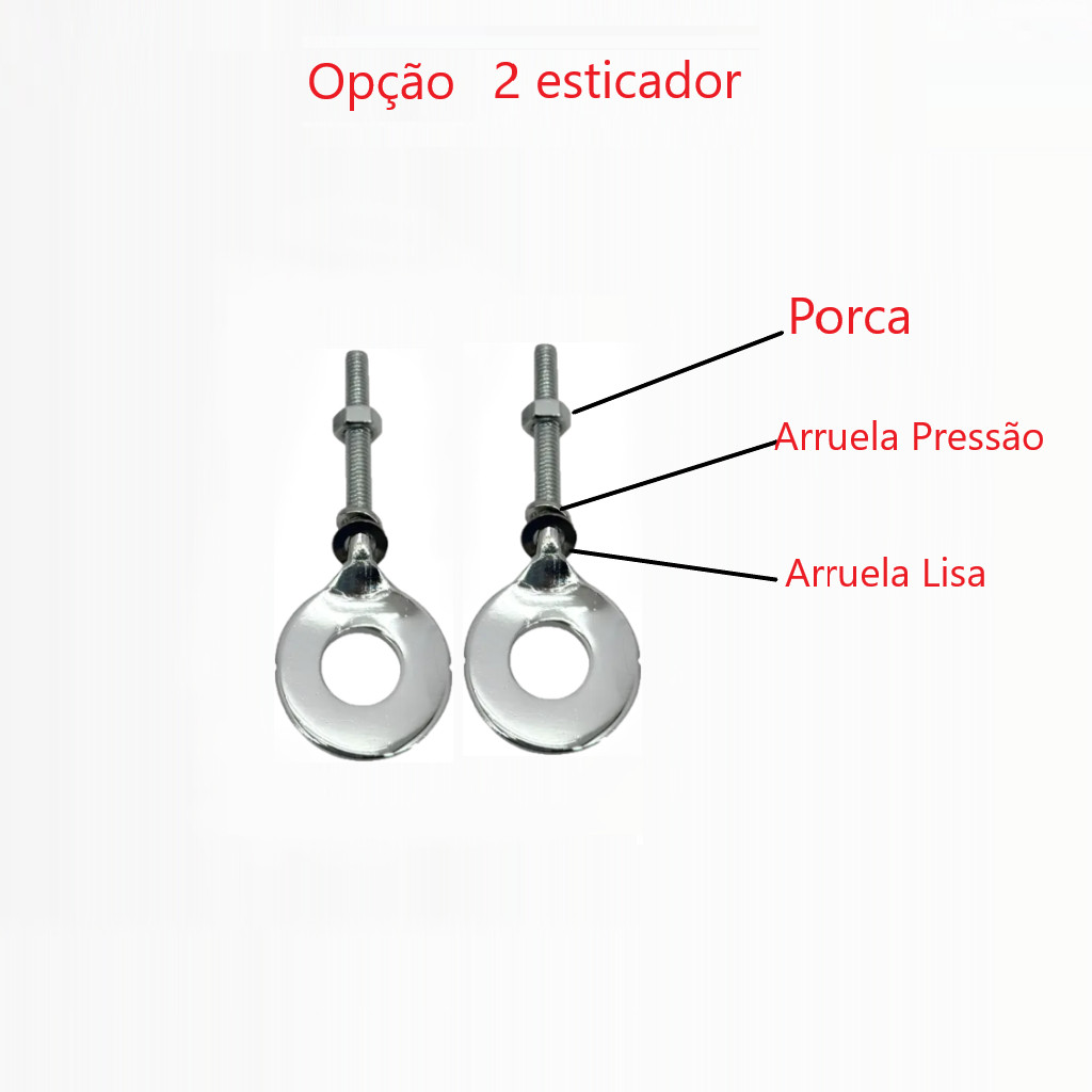 Kit Coxim Coroa Borracha PVC Esticador da Corrente Roda Traseira Honda CG 150/160 Titan Fan Start — imagem 2 de 2