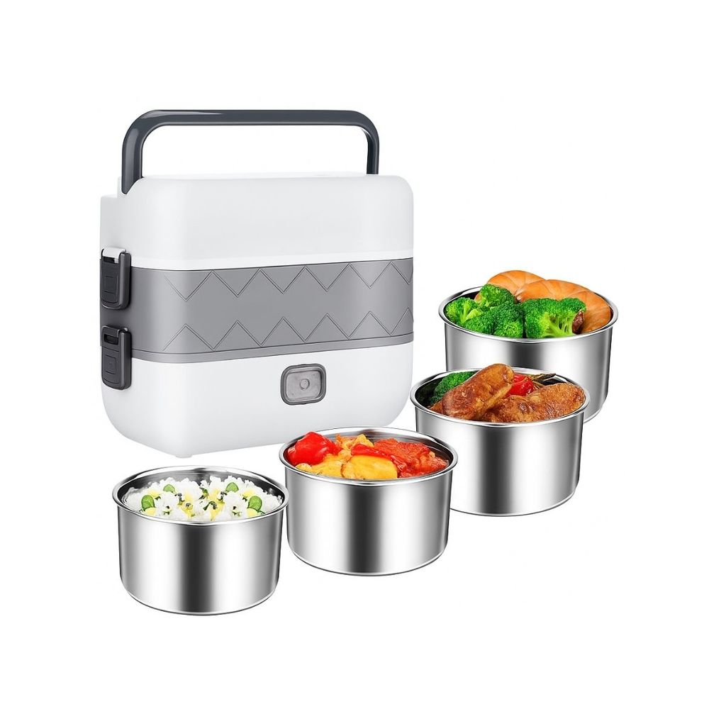 Marmita Elétrica Profissional com 4 Potes Inox | Aquecimento a Vapor Bivolt em Oferta na Shopee