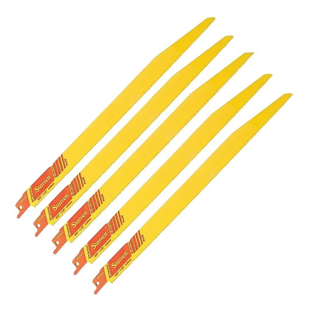 Kit 5 Serra Lâmina Sabre Bimetálico 12" 6dts 5pçs Starrett