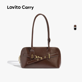 (Lovito Carry) Bolsa de Ombro Pequena e Simples Casual para Mulheres LR22E005 em Oferta na Shopee
