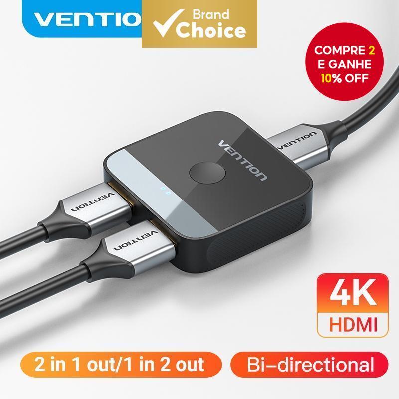 Vention HDMI Splitter 4K 60Hz 2.0 Switcher 1in 2out/2in 1out Para Conversor De Adaptador De TV PS4
