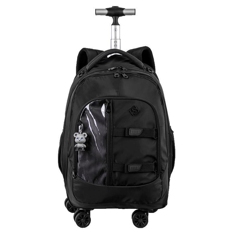 Mochila Carrinho 4 Rodas Duplas Sestini Studio - Preto em Oferta na Shopee