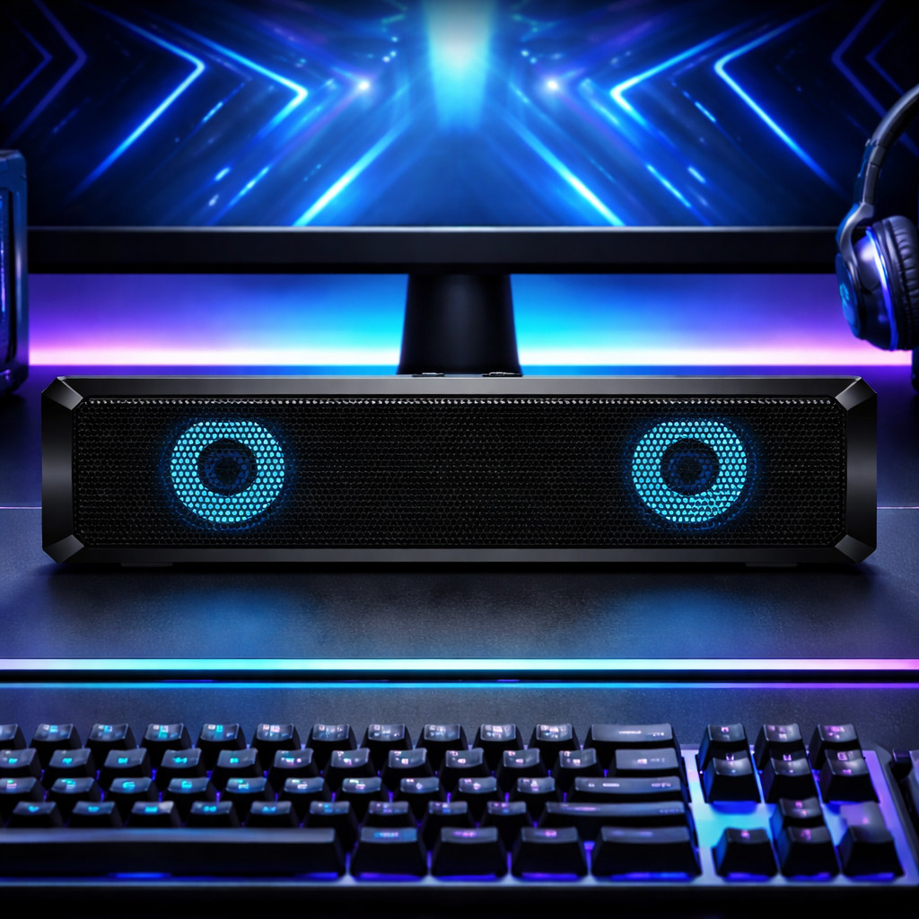 Caixinha de Som Para Pc Gamer Note Tv Smart Led Rgb P2 USB em Oferta na Shopee