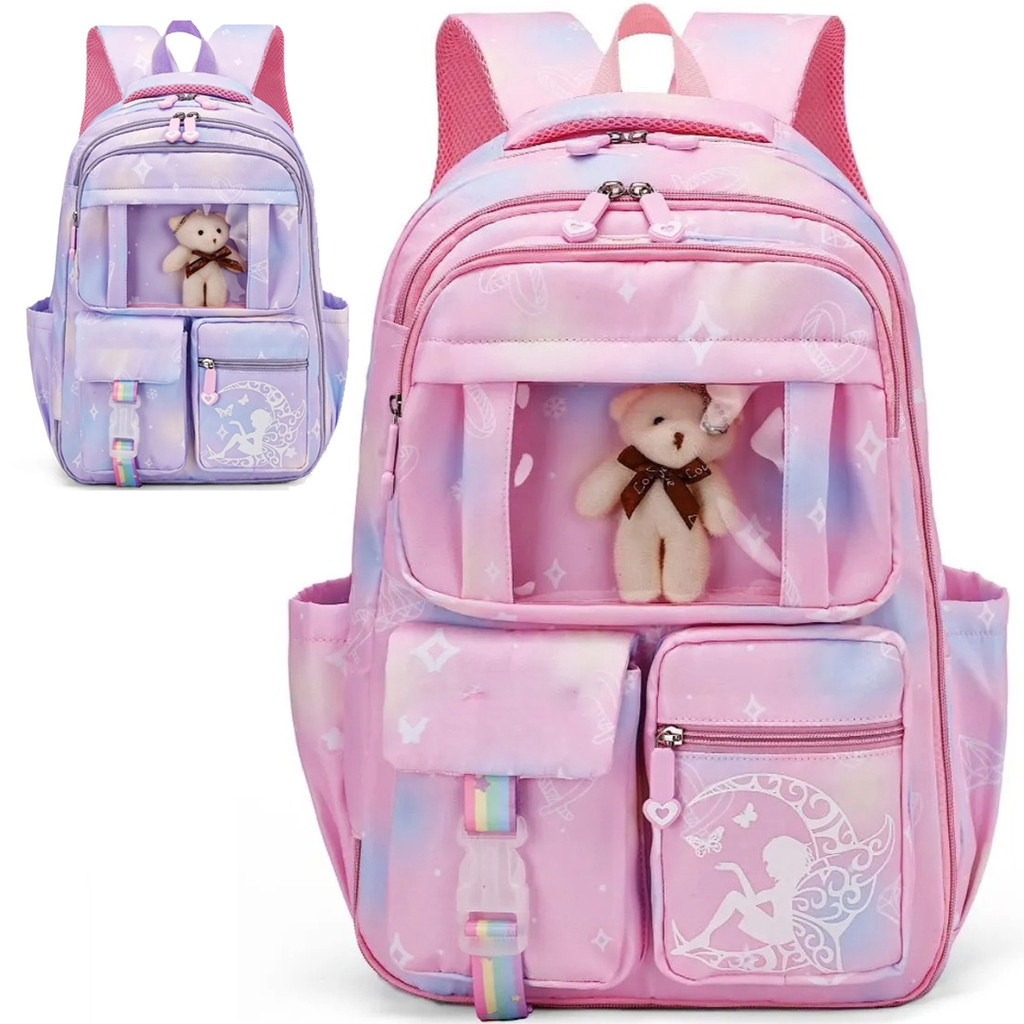 Mochila Feminina Escolar Infantil Viagem Menina Bolsa Reforçada Impermeável Ursinho Pelúcia Tippi  em Oferta na Shopee