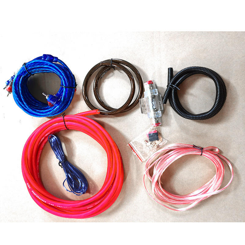 Kit de Fiação para Amplificador de Áudio de Carro, Fiação para Subwoofer, Conjunto 4G, Conector de Fiação, Kit de Instal