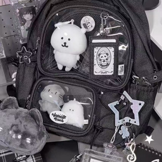 Mochila de Quadrinhos de Exposição 2D Japonesa para Estudantes Femininas Grande Capacidade Transparente Bar Jiguzi Pain em Oferta na Shopee