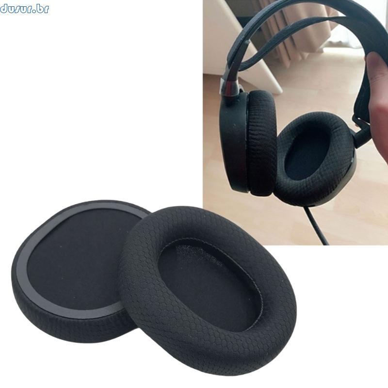 dusur9 Conjunto Almofadas Para Fone Ouvido, Cobertas Malha Macia Arctis 1 3 5 7 9X, Espuma Redutora Ruído