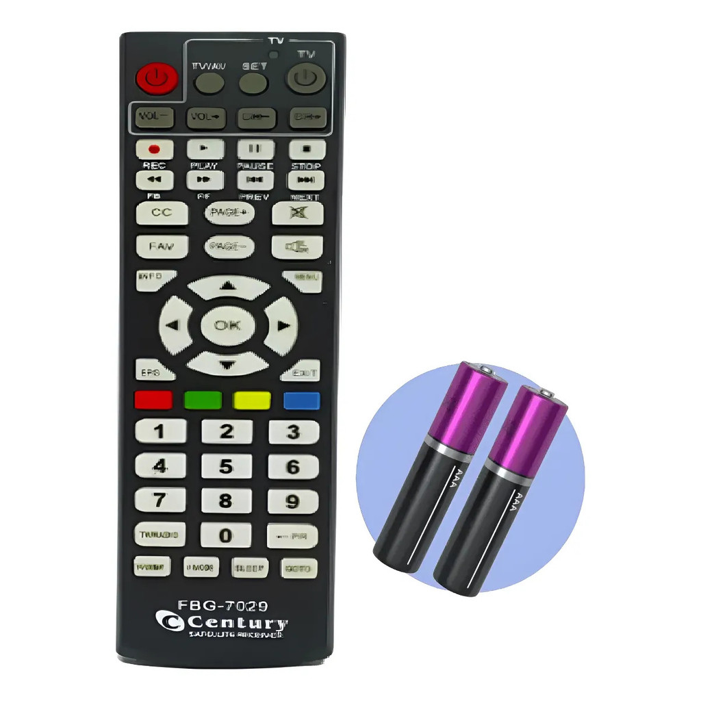 Controle Remoto Compatível Com Receptor Century - Fbg 7029