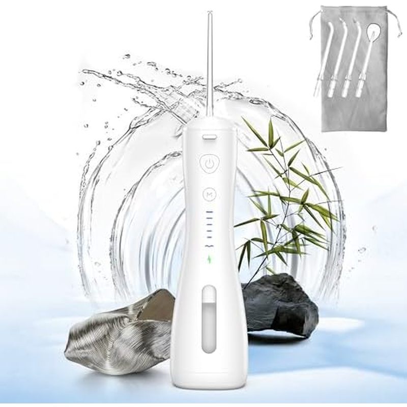 Flosser De Água [Portátil Sem Fio Dental] 6 Modos & amp ; IPX7 À Prova D'recarregável Irrigador Oral Dentes Limpador Flo