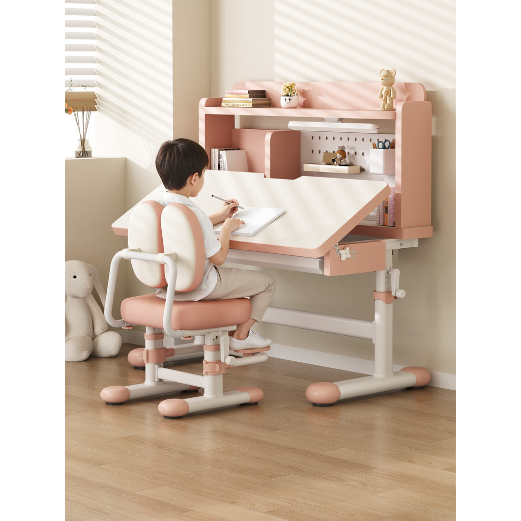 Sanmeng mesa de estudo infantil mesa elevável estudantes da escola primária mesa de escrita conjunto de cadeira de escri