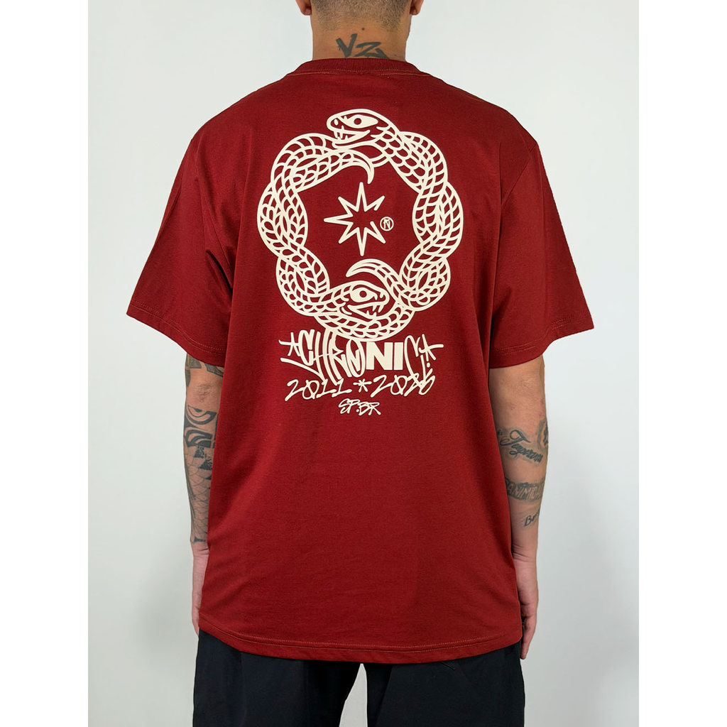 Camiseta Chronic Logo Snake Change - Vinho