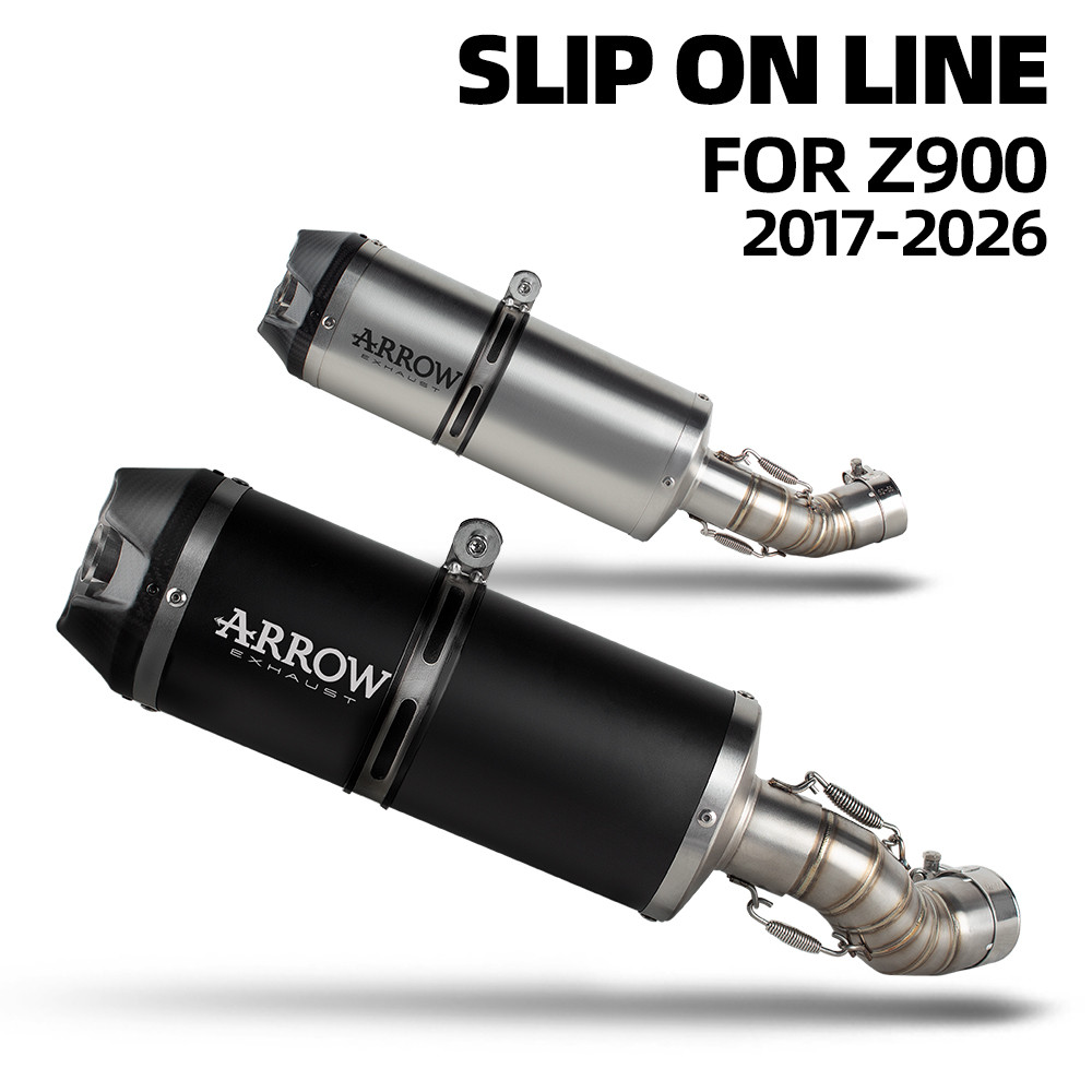 ARROW Seta Para Kawasaki Z900 2017-2026 Tubo De Escape De Motocicleta Deslizante Em Linha Silenciador