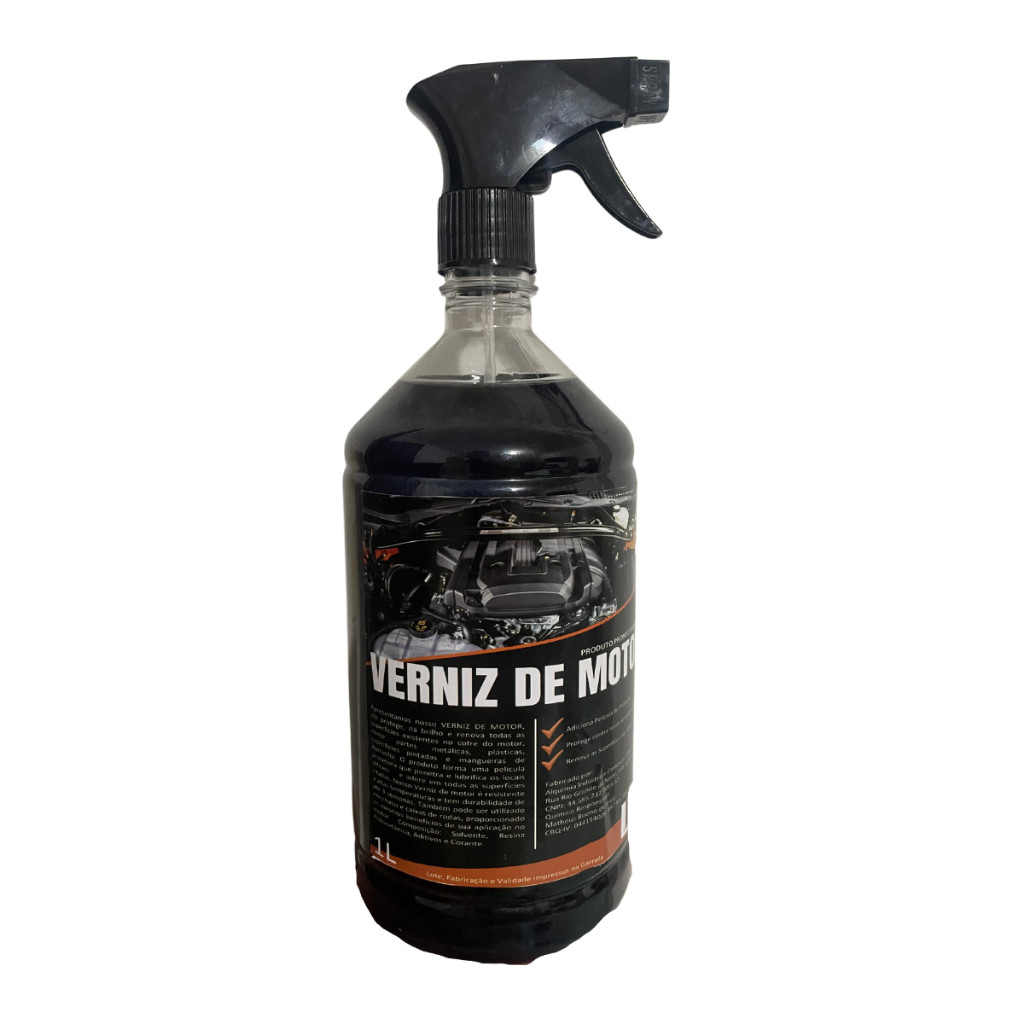 Verniz Finalizador Para Motores Caixa De Roda E Chassis- 1l C/ Spray