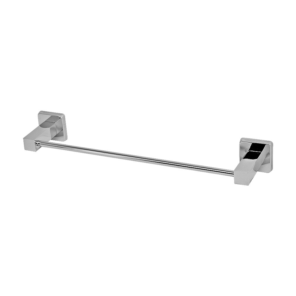 Porta Toalha Inox Bastão 30cm Cromado Banheiro Luxo
